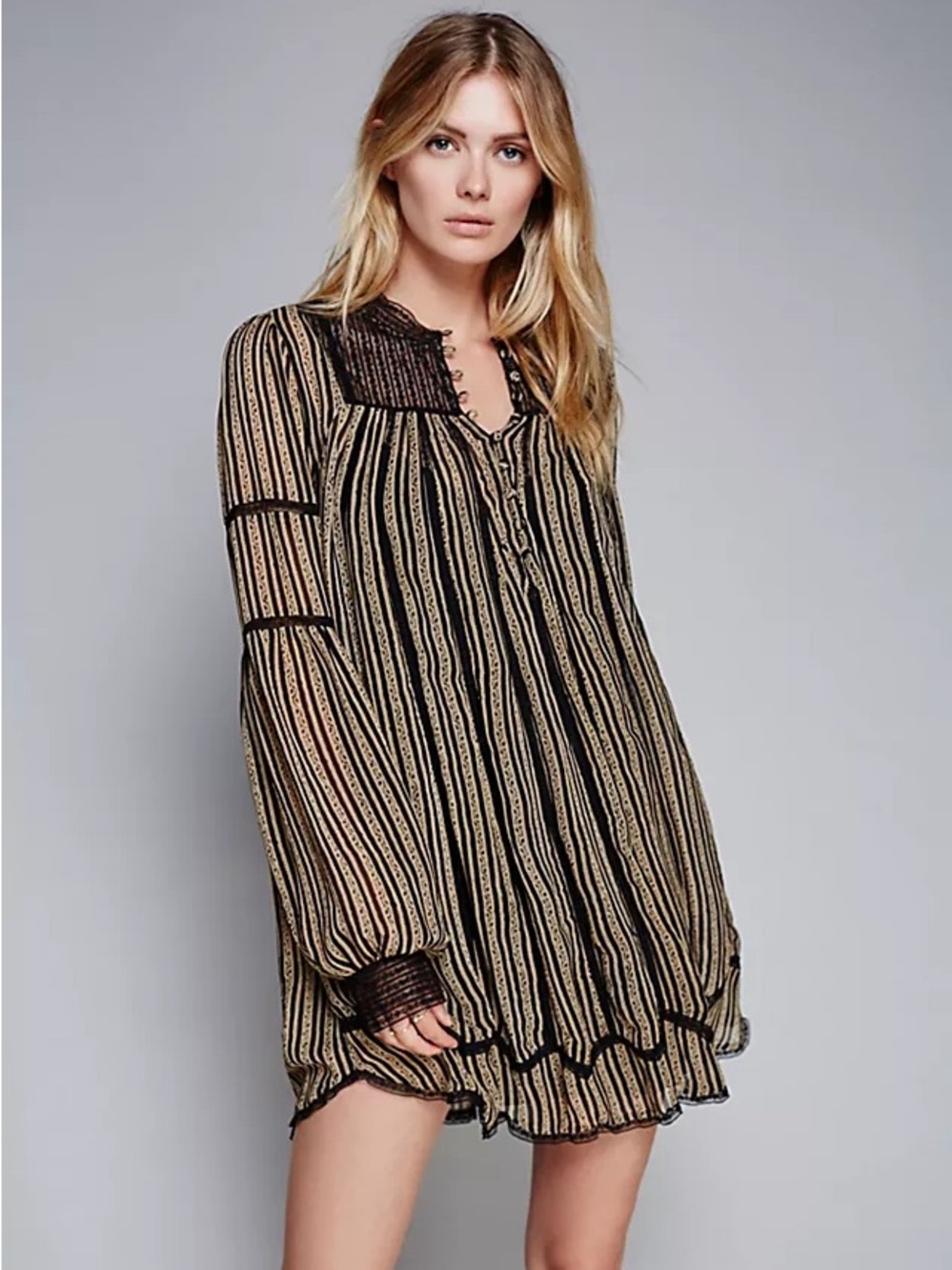 RARE Free People Midnight City Printed Dress